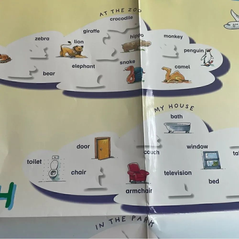 Bilingual Learning Poster with Stickers for Kids - Picture 8 of 11